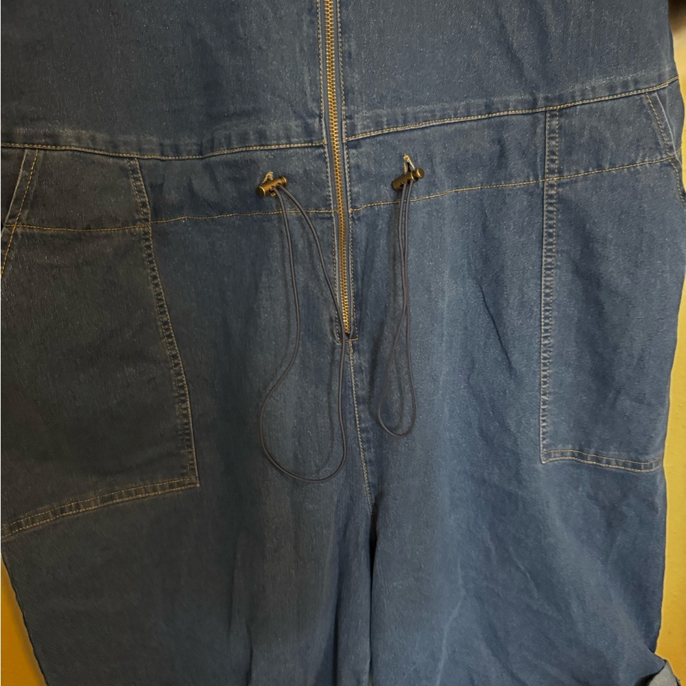 Ashley Stewart Indigo Denim Jumpsuit - Picture 8 of 9